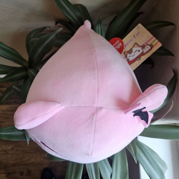 RARE FURYU Nemuneko Cat Big Plush 11in Ghost Pink Version Round Exclusive NWT - Picture 2 of 6